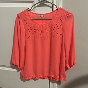 Eyeshadow Pink Blouse with Elegant Design